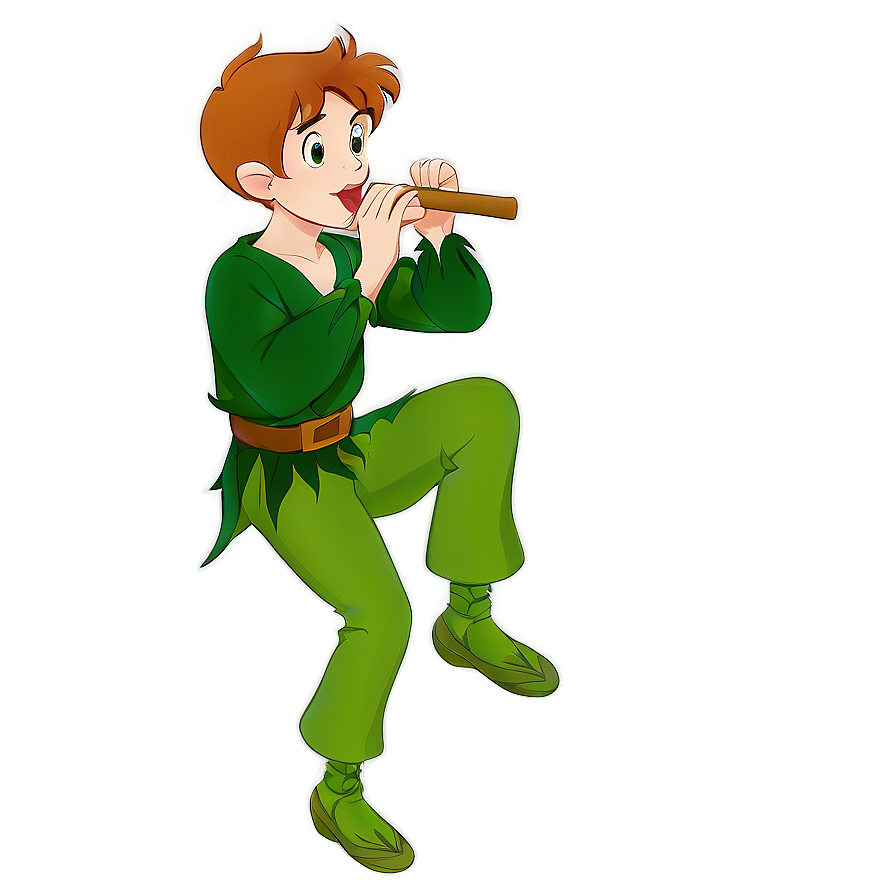 Peter Pan Playing Pan Flute Png 06112024 PNG