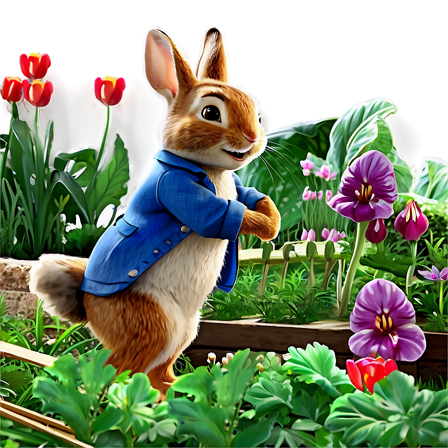 Peter Rabbit Garden Exploration Png 06262024 PNG