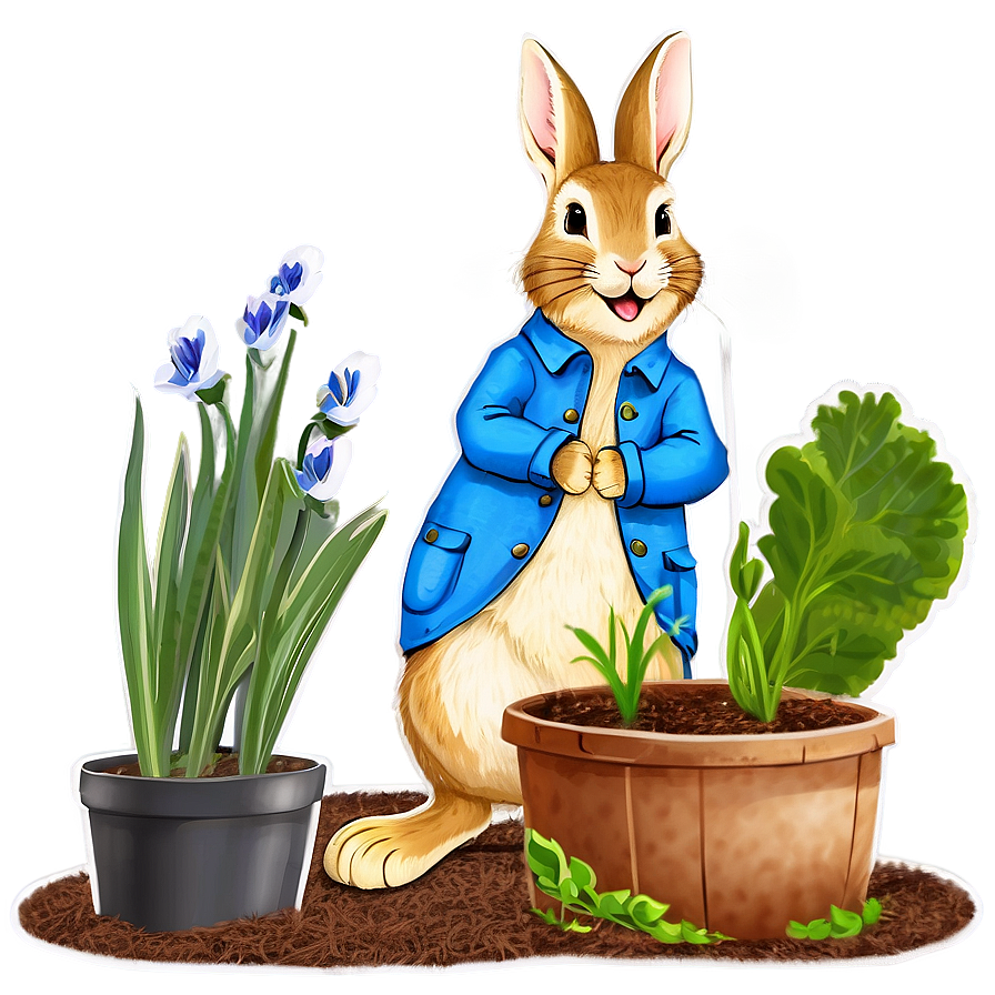 Peter Rabbit In Garden Png 06262024 PNG