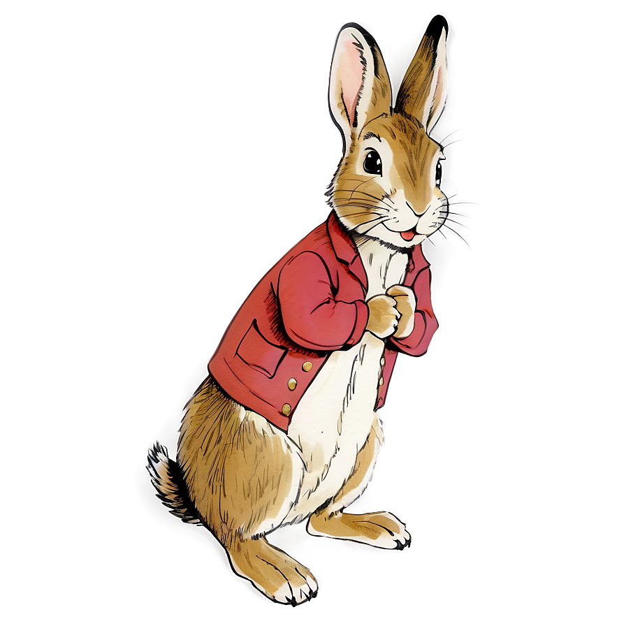 Peter Rabbit Vintage Drawing Png Xwu45 PNG