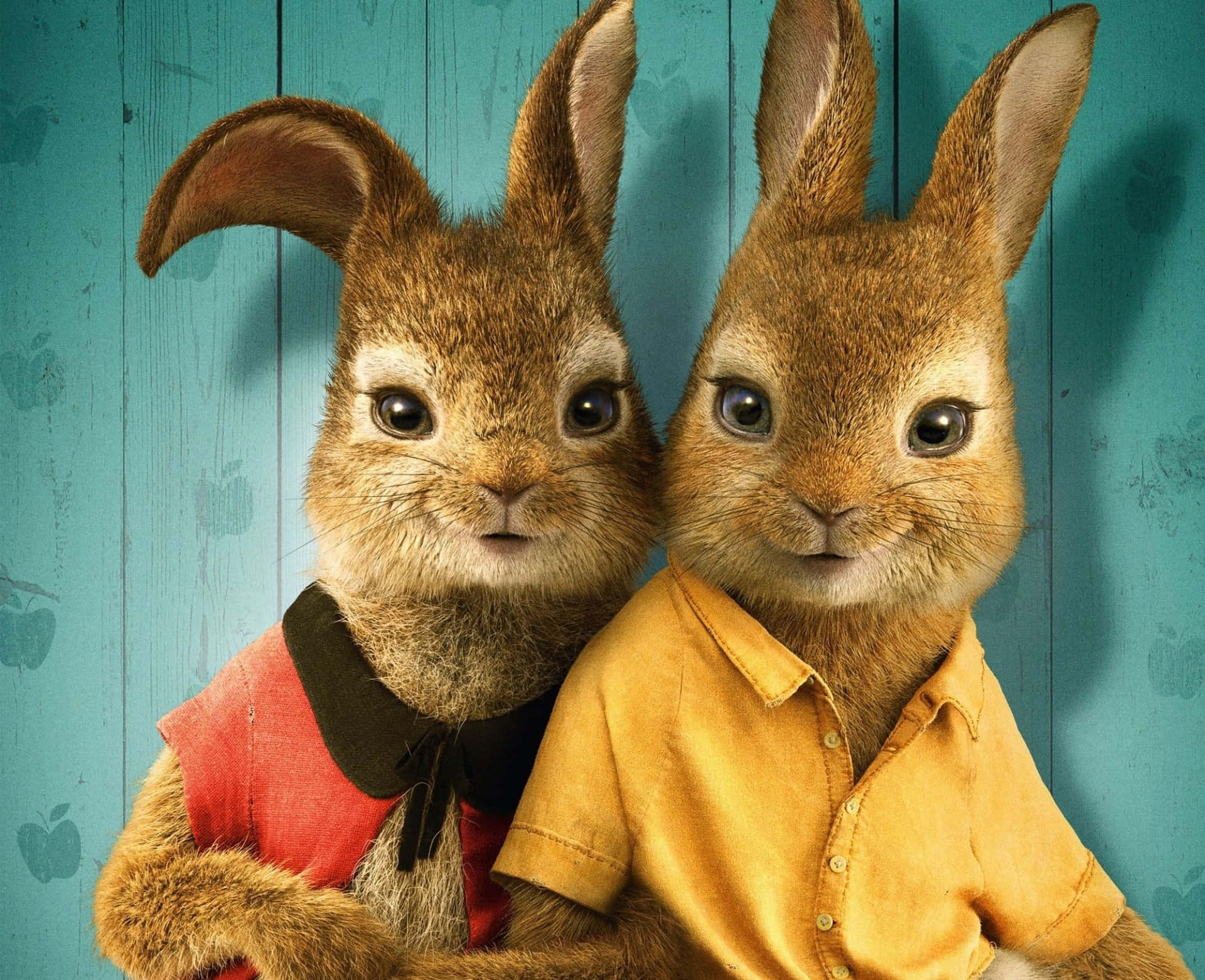 Peter Rabbitand Friend Portrait Wallpaper