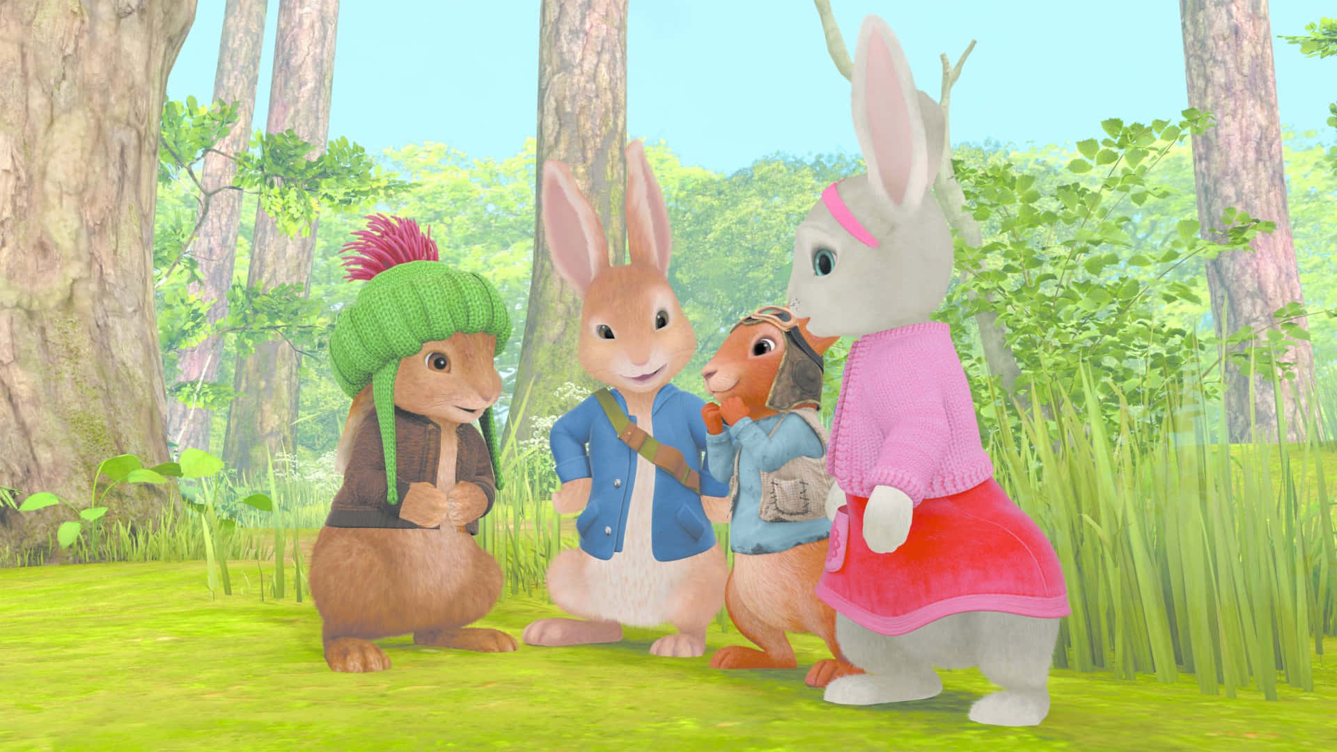 Peter Rabbitand Friendsin Forest Gathering Wallpaper