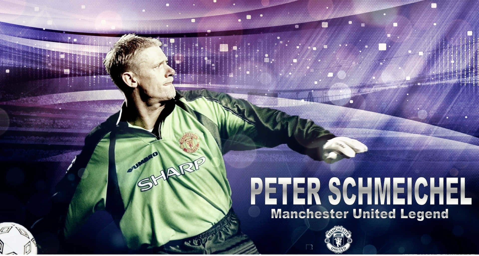Peterschmeichel Manchester United Legenden-poster Wallpaper