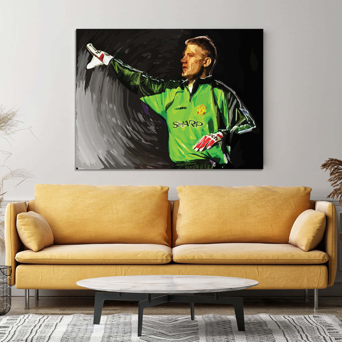 Peter Schmeichel Painting In A Living Room Wallpaper