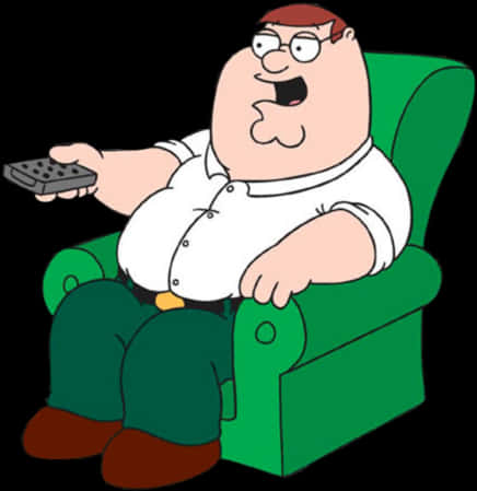 Peter_ Griffin_with_ Remote PNG
