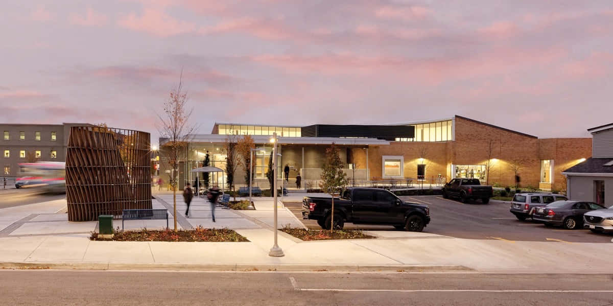 Peterborough Civic Center Dusk View Wallpaper