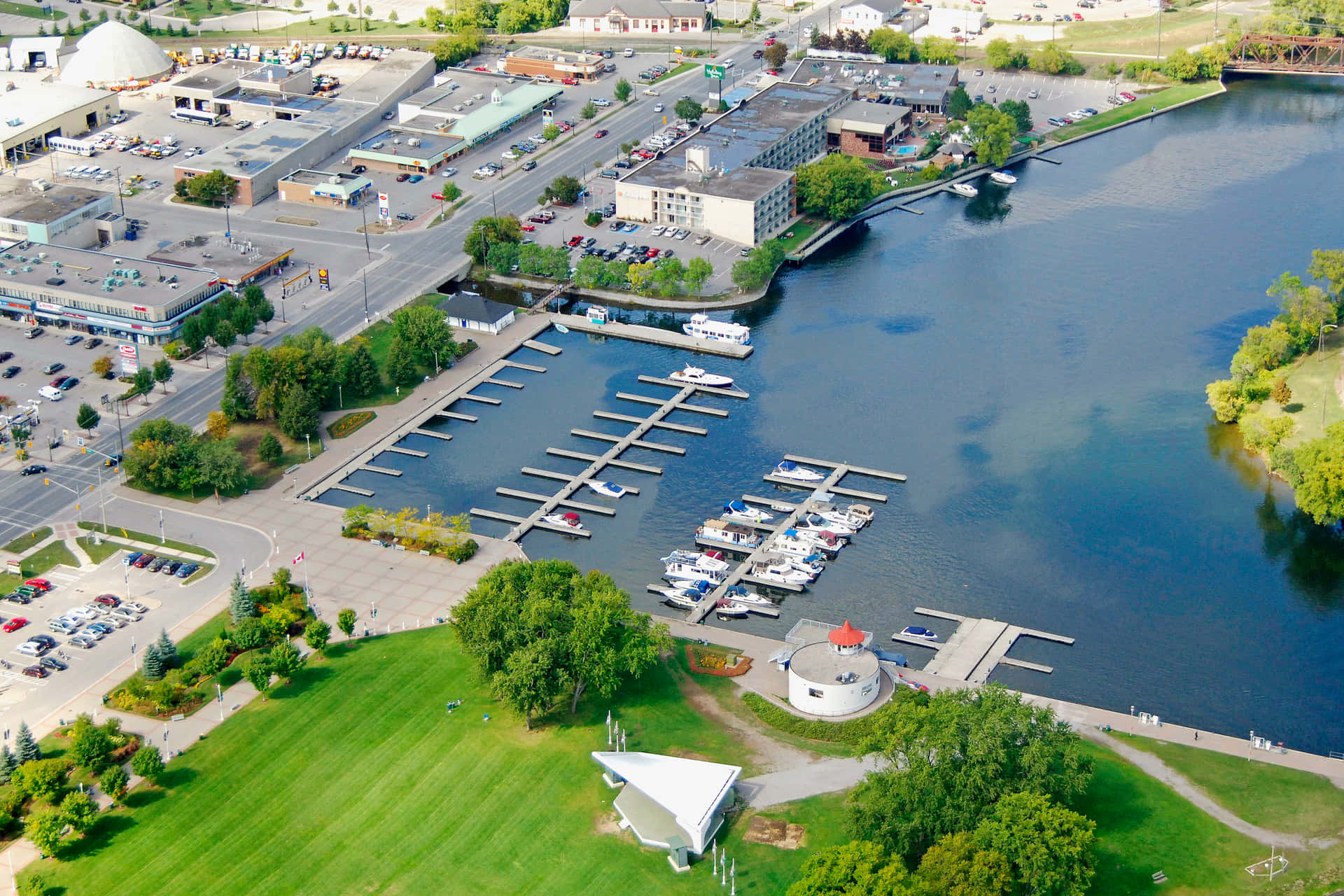Peterborough Marina Aerial View Wallpaper