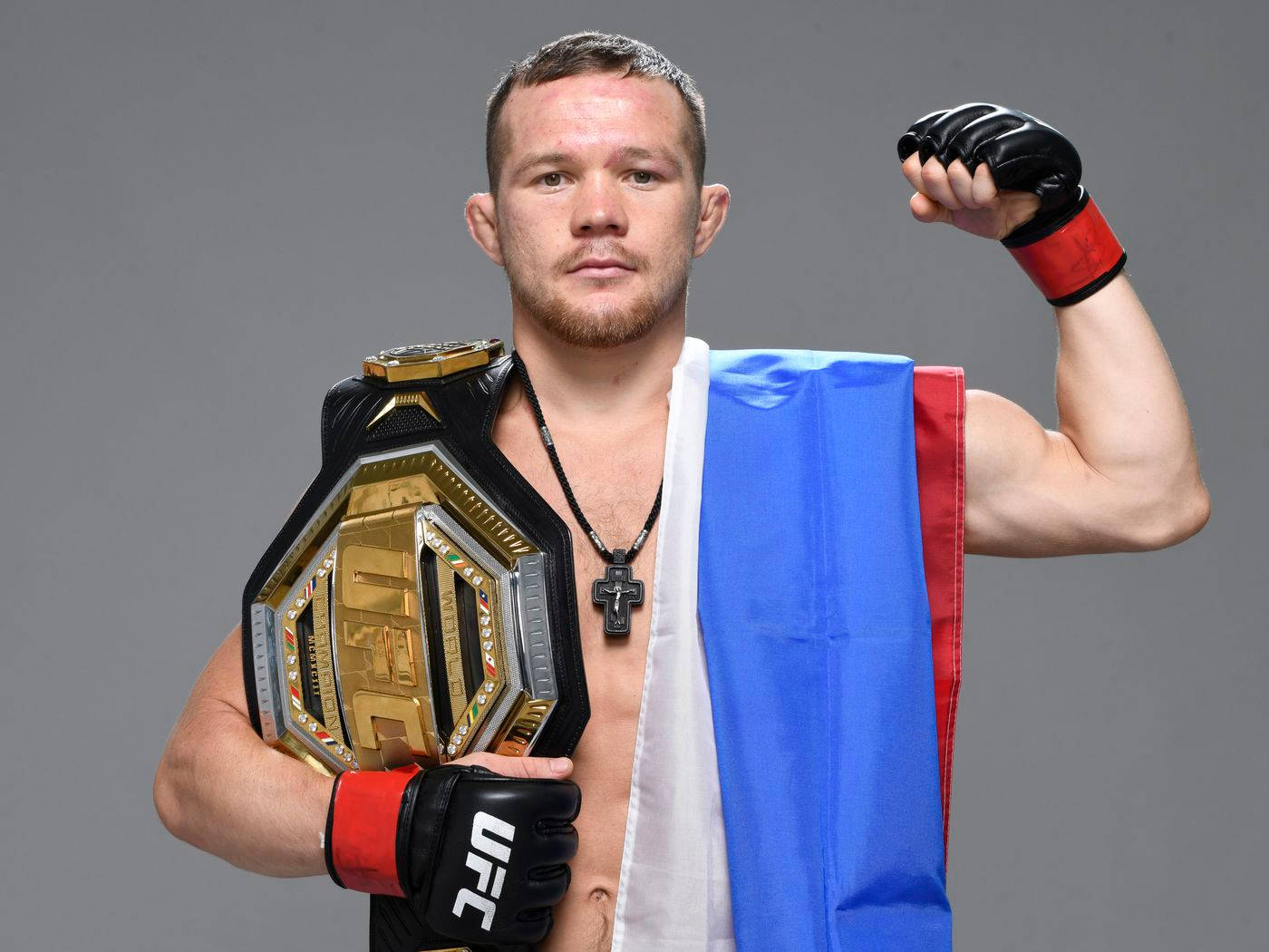 Petr Yan, The Champion's Pose, with the UFC Belt Wallpaper