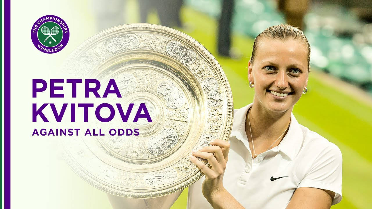 Petrakvitova Wimbledon Trophy: Petra Kvitova Wimbledon Trofén. Wallpaper