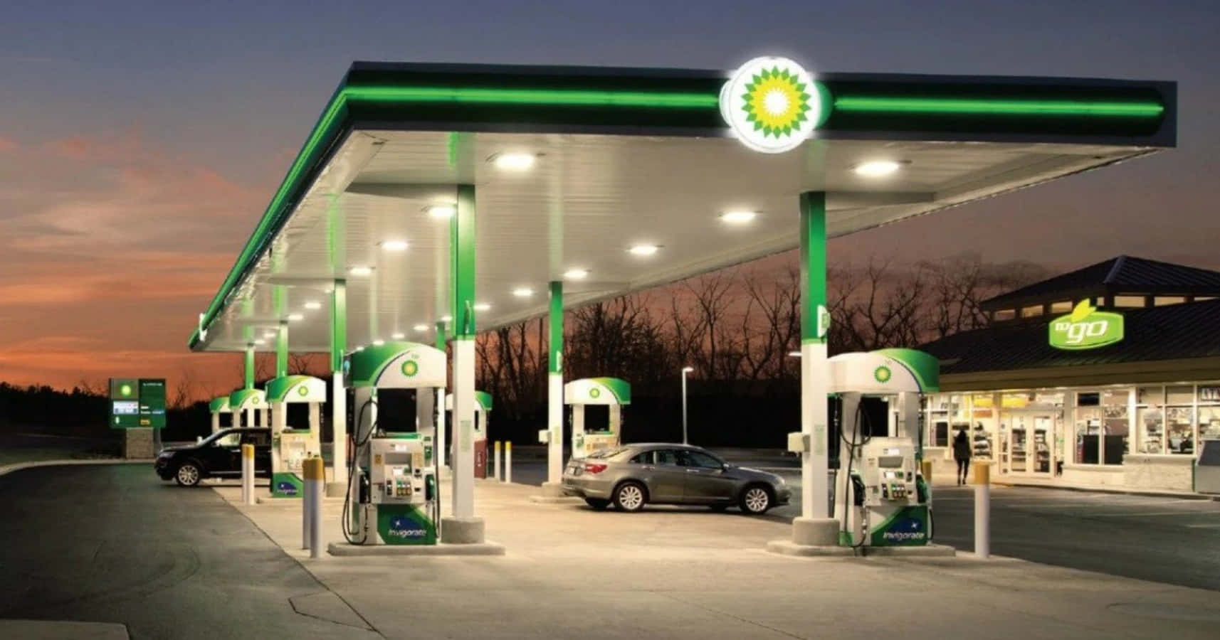 Refuel your car at this modern petrol station