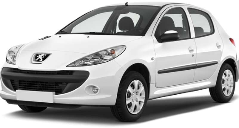 Peugeot206 White Hatchback PNG