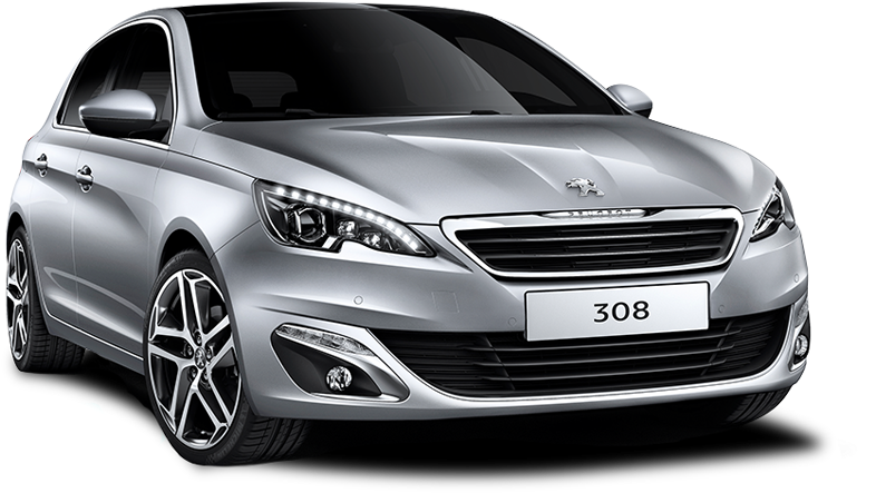 Peugeot308 Silver Hatchback PNG