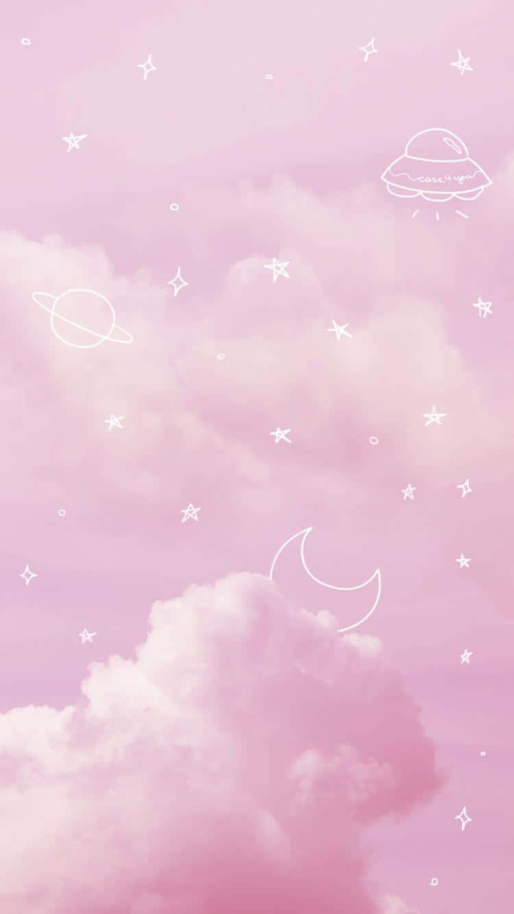 Pfp Aesthetic Pink Clouds Background