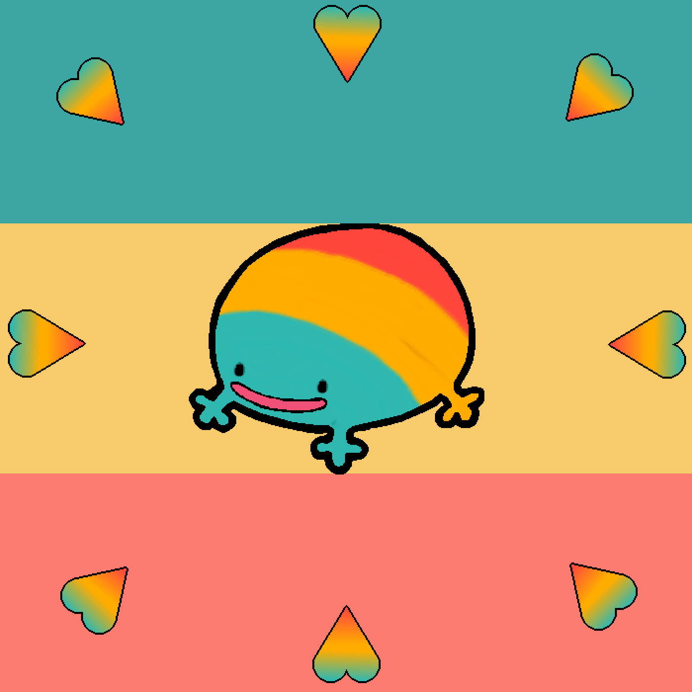 PFP For Discord Rainbow Hearts Wallpaper