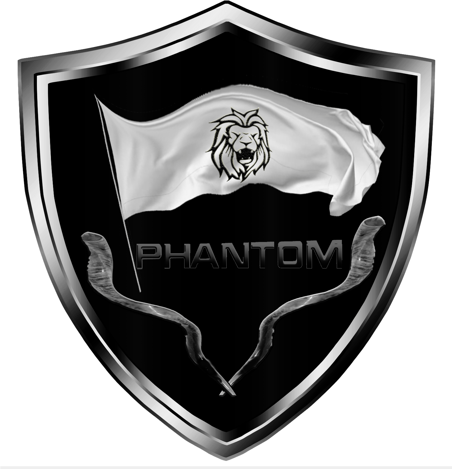 Phantom Lion Shield Logo PNG