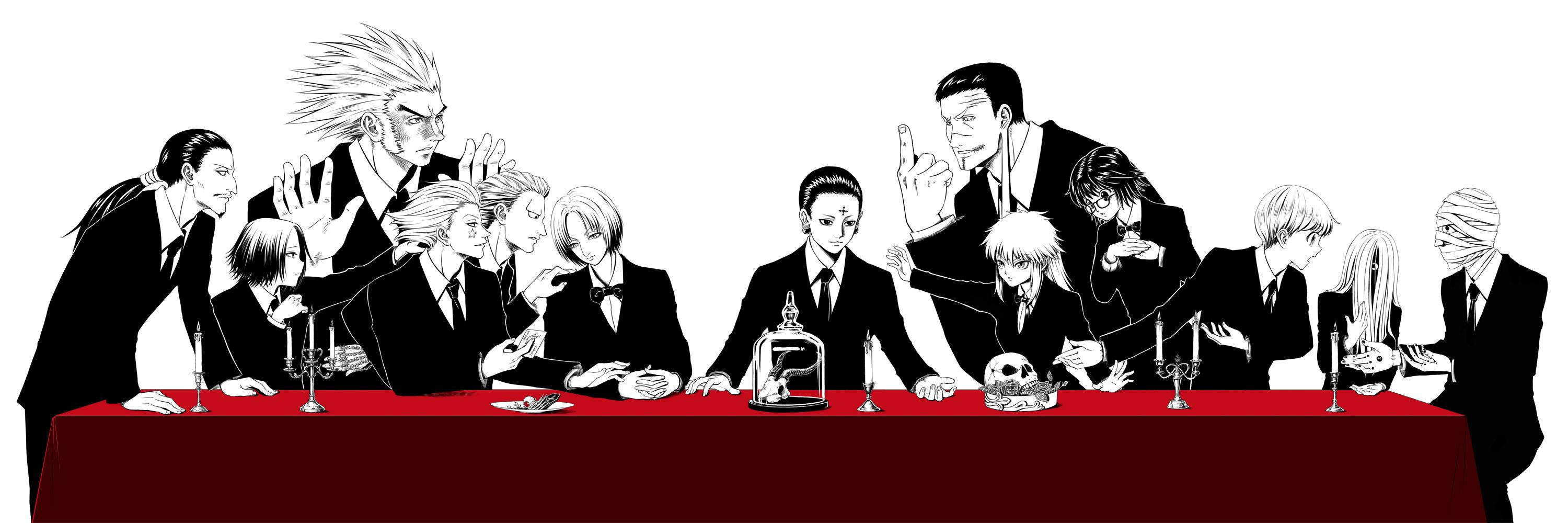 Phantom Troupe On Red Table Wallpaper