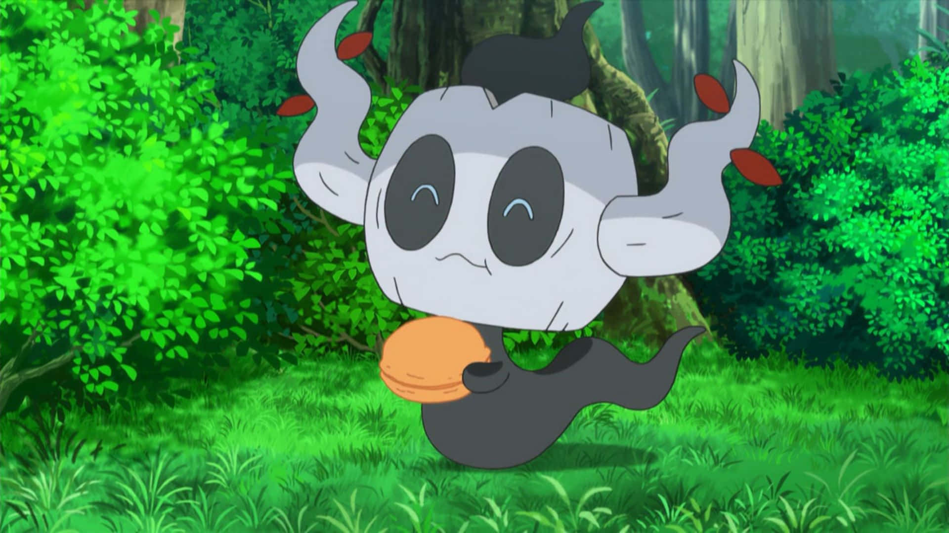 Phantump Surrounded By Shrubs Wallpaper