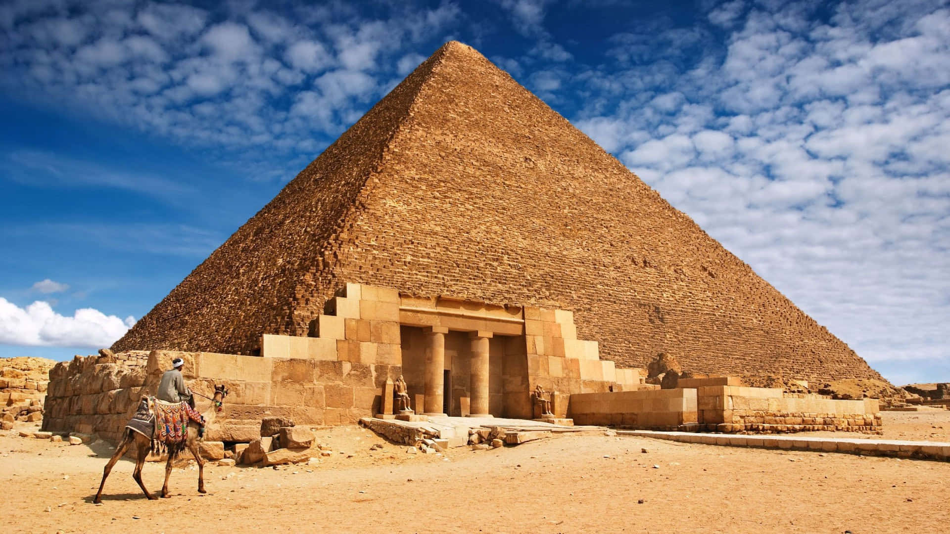 Pharaoh Khufu Giza Pyramids Wallpaper