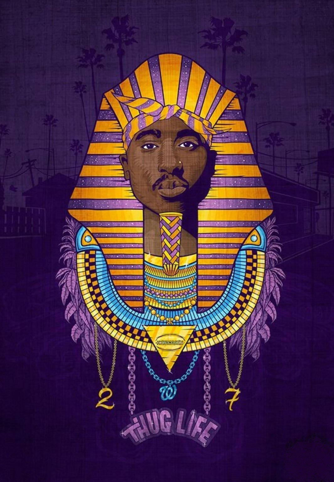 Download Pharaoh Tupac Thug Life Wallpaper 