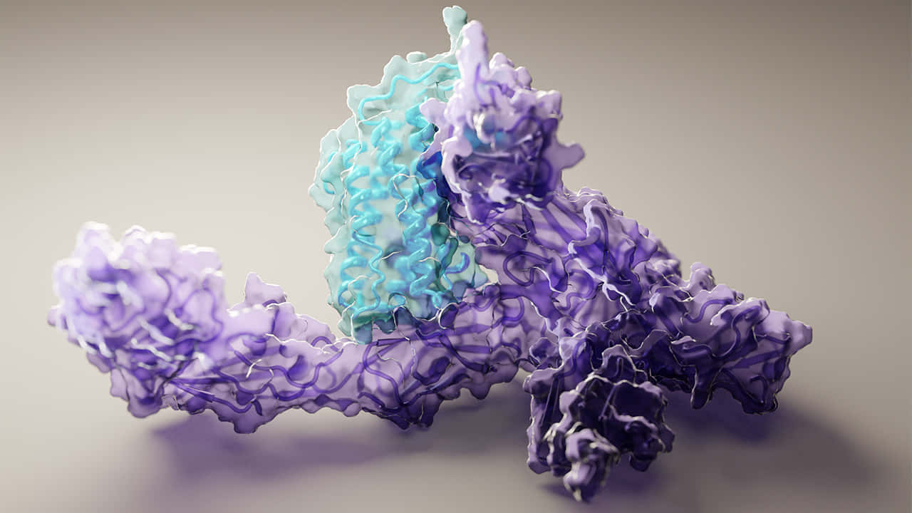 Fantastisk3d-proteinstruktur. Wallpaper