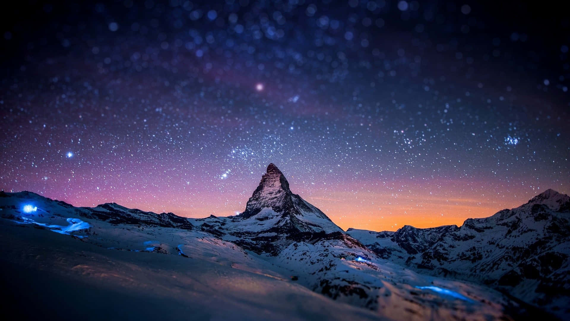 Phenomenal Starry Night At Matterhorn Wallpaper
