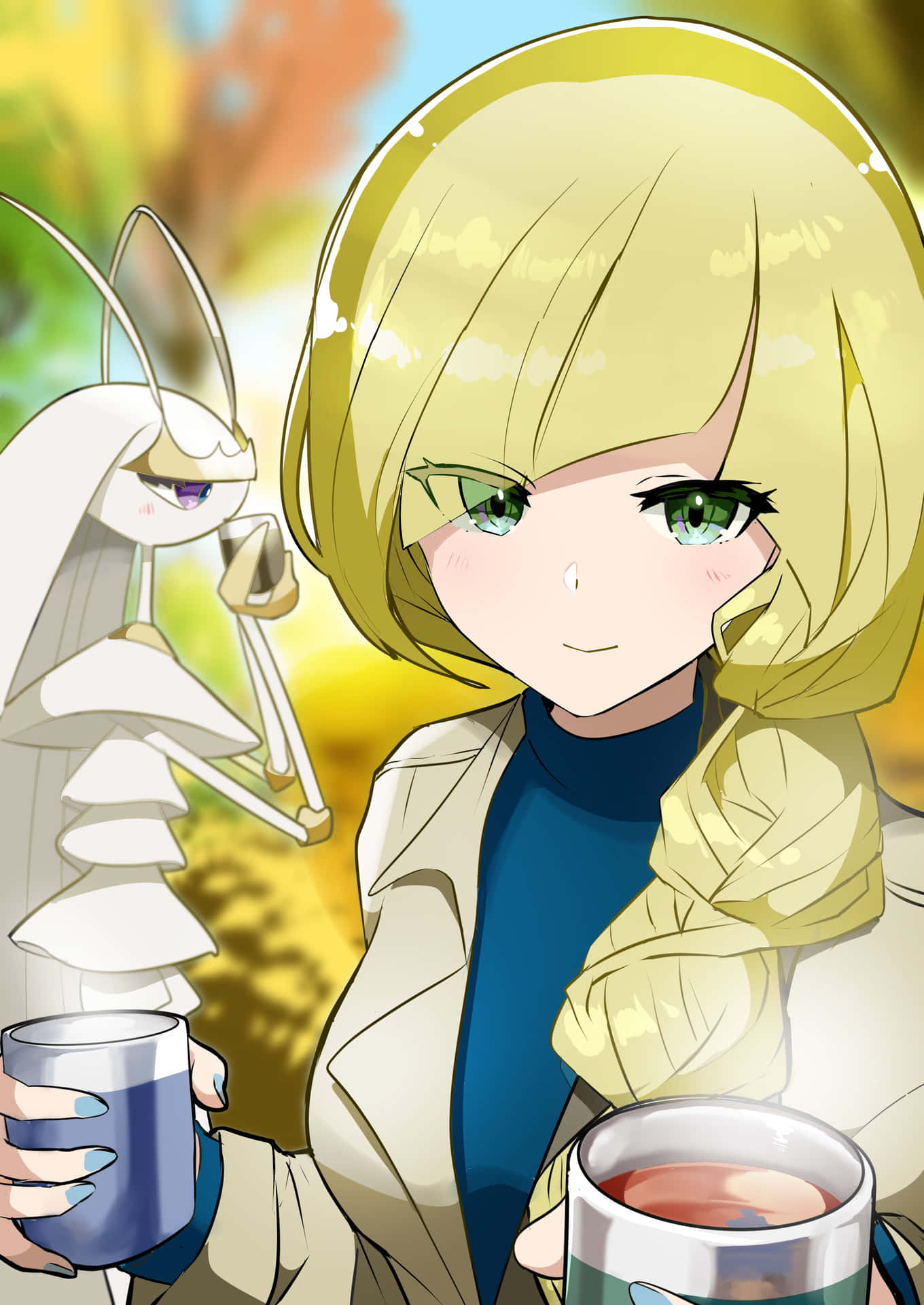 Pheromosa,el Pokémon Bicho Con Lusamine. Fondo de pantalla