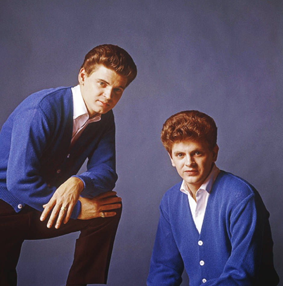 Philund Don Everly Brothers Fotoshooting Im Studio 1959 Wallpaper