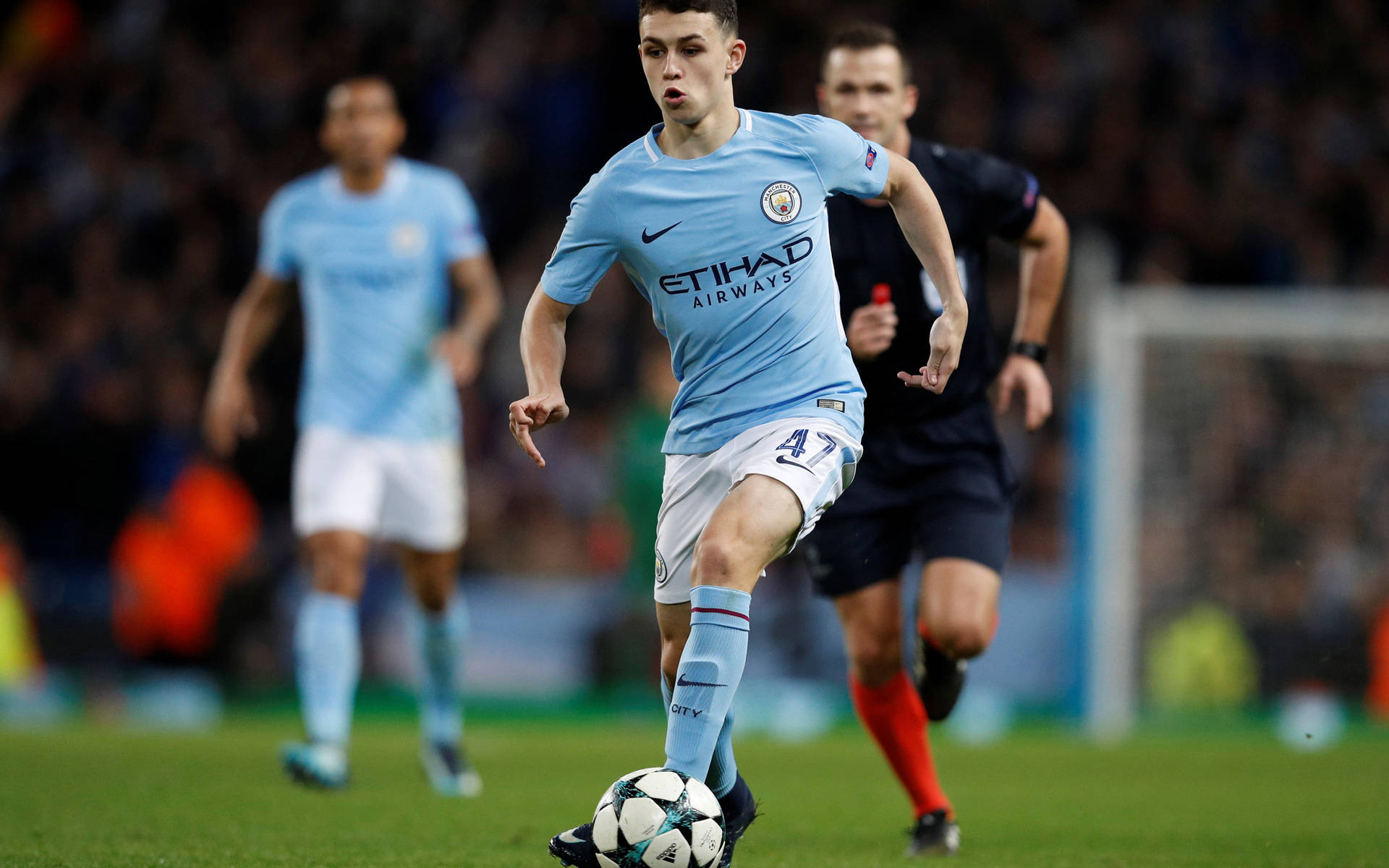Phil Foden Going For The Goal Wallpaper