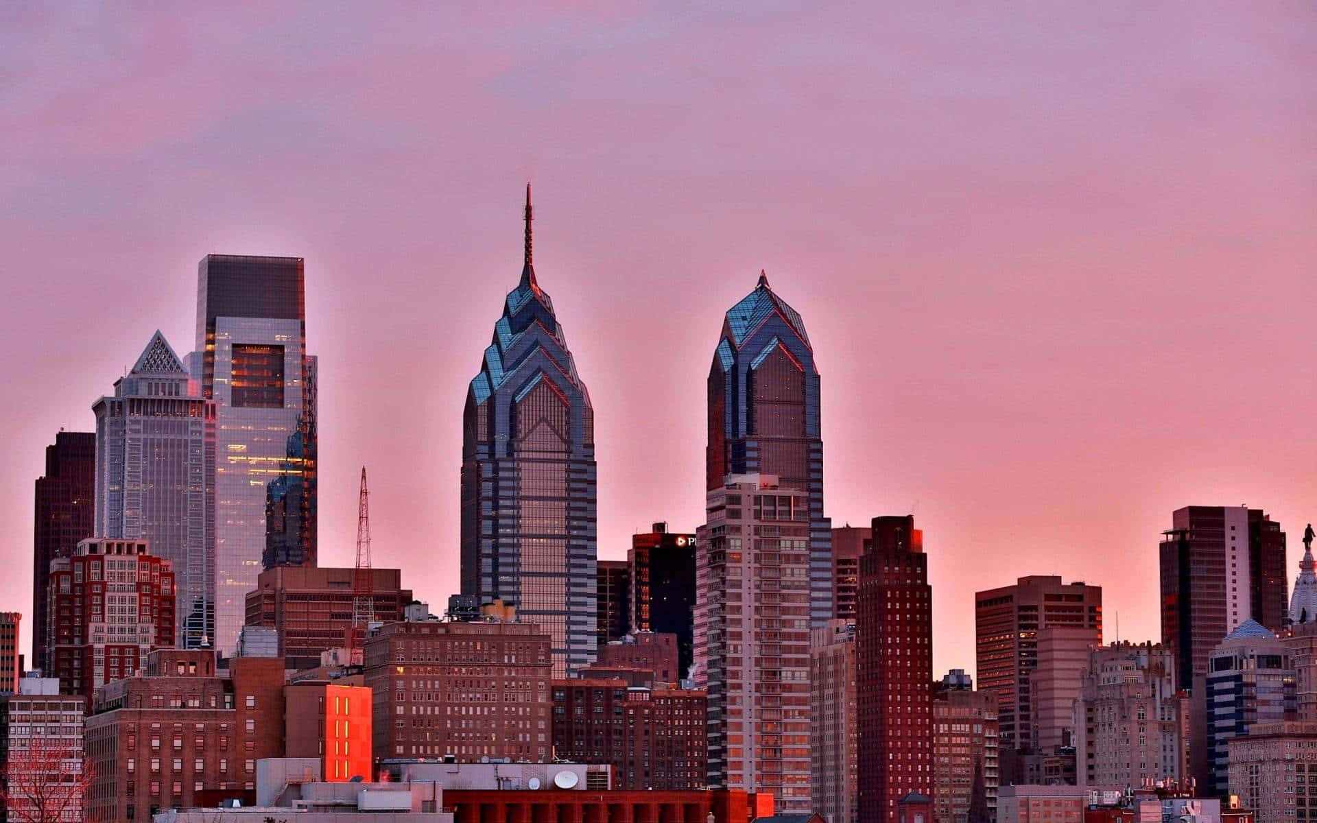 Philadelphia Aesthetic Skyline Wallpaper