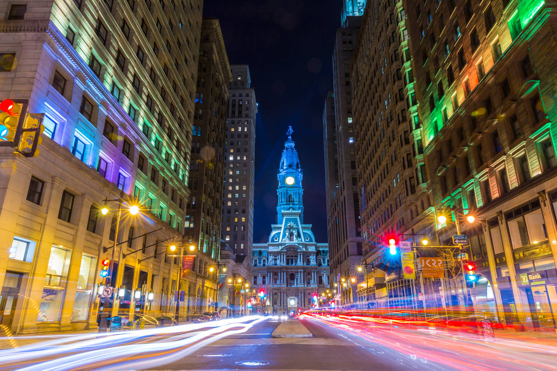 Philadelphia City Hall Colorful