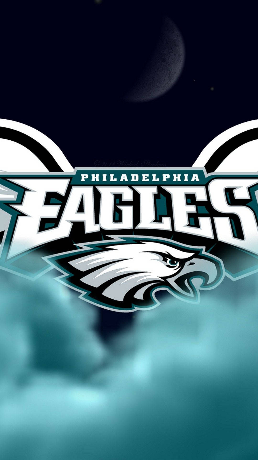 Philadelphia Eagles Logo At Night Wallpaper