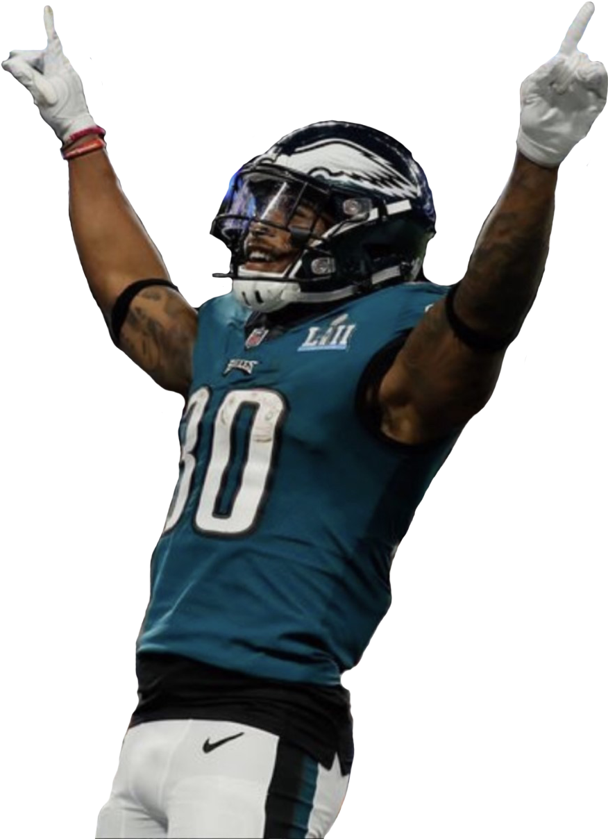 Philadelphia Eagles Player Celebrating Victory PNG