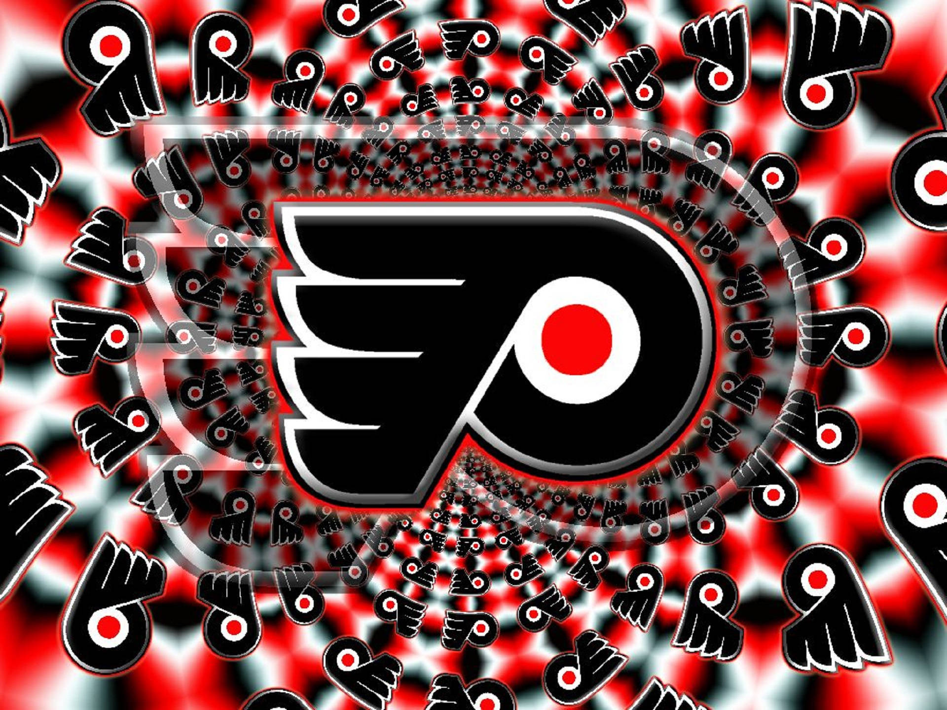 Philadelphia Flyers Optical Art Logo Wallpaper