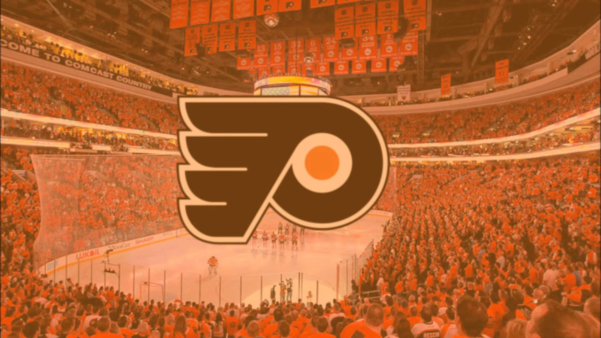 Philadelphia Flyers Orange Theme Logo Wallpaper