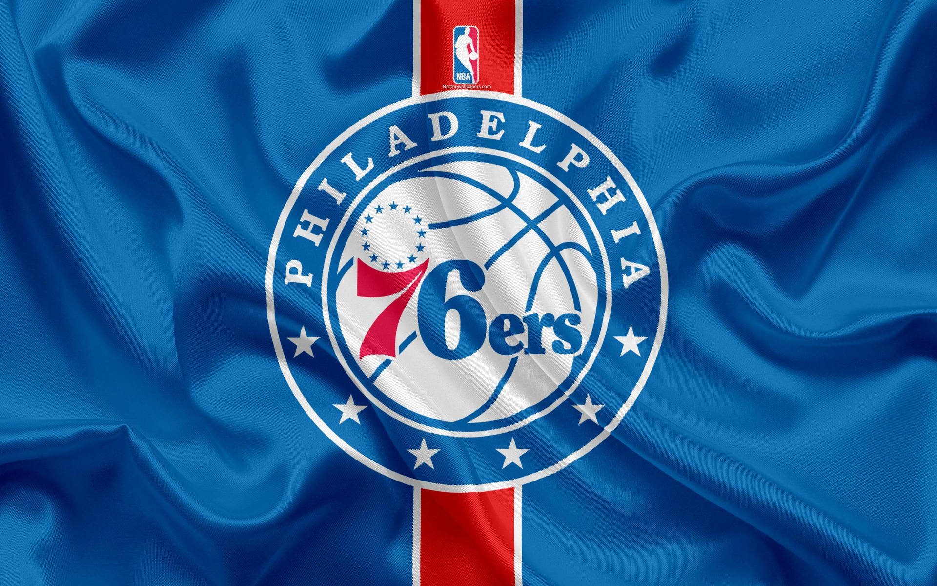 Philadelphia Sixers Logo In Satin Wallpaper