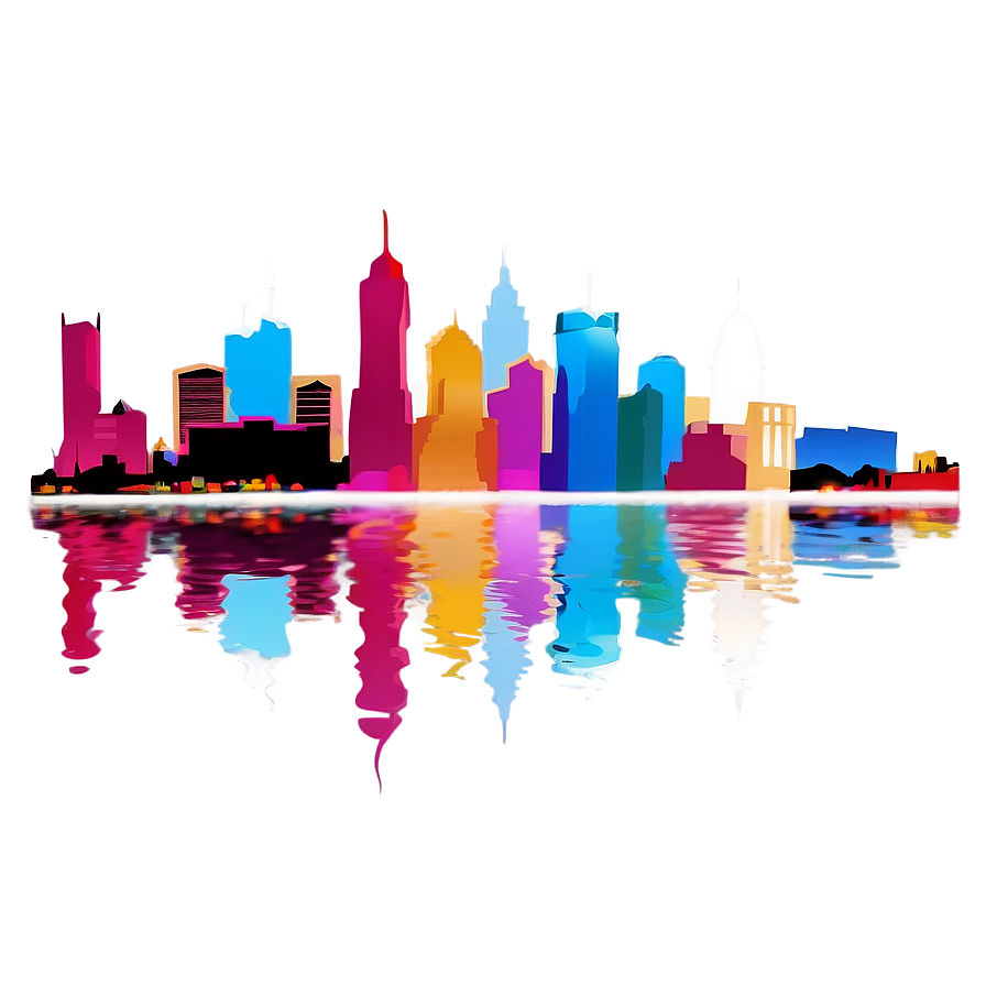 Philadelphia Skyline And Reflection Png Hvd PNG