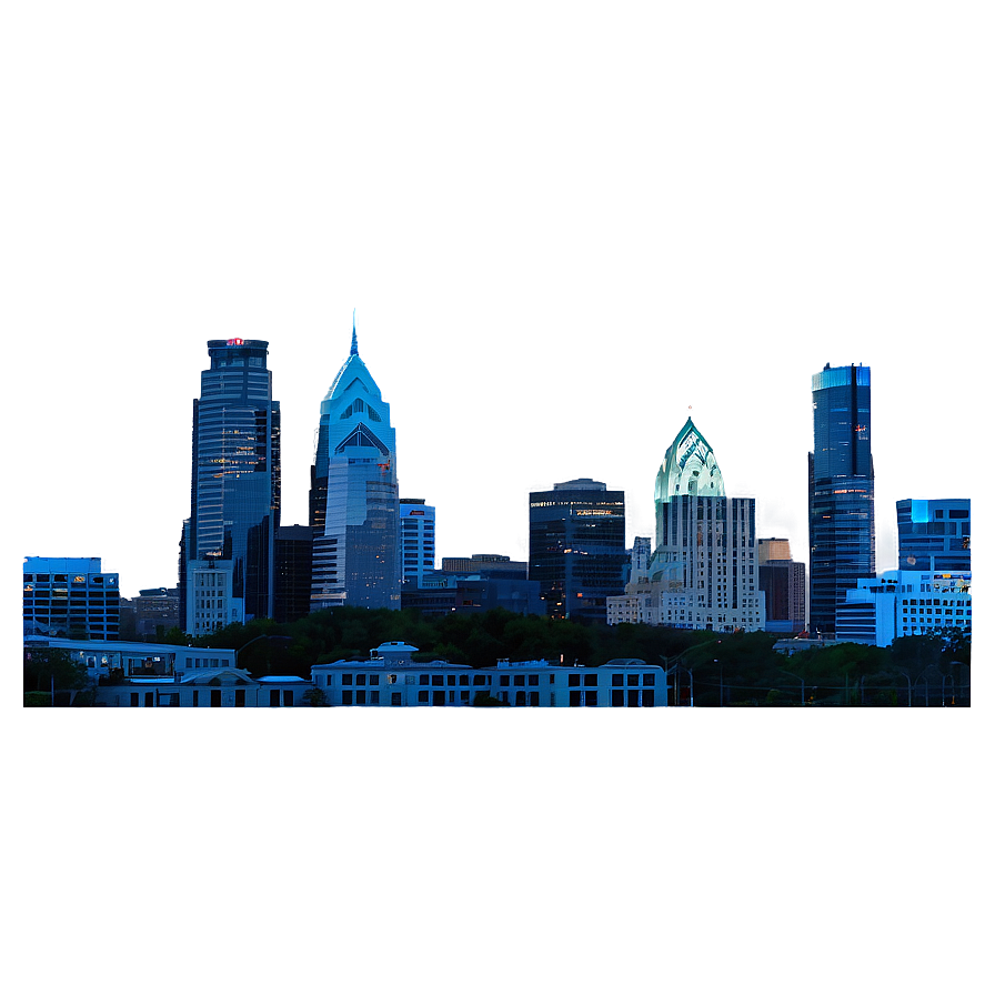 Philadelphia Skyline At Twilight Png 80 PNG