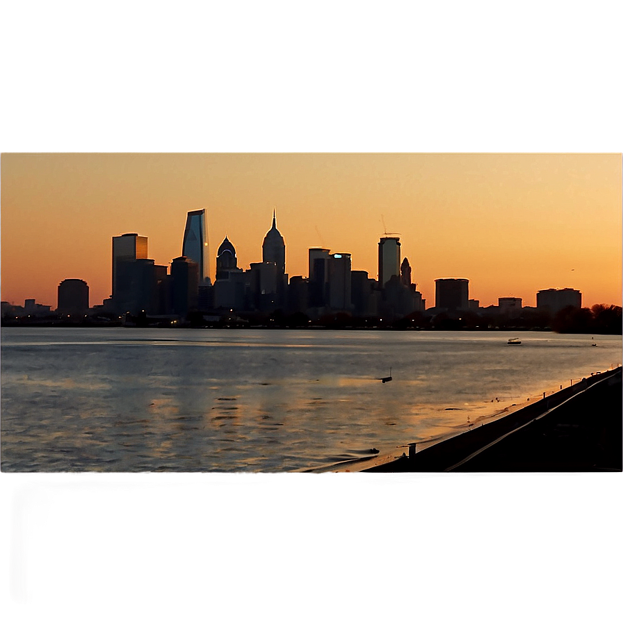 Philadelphia Skyline At Twilight Png Kwu27 PNG