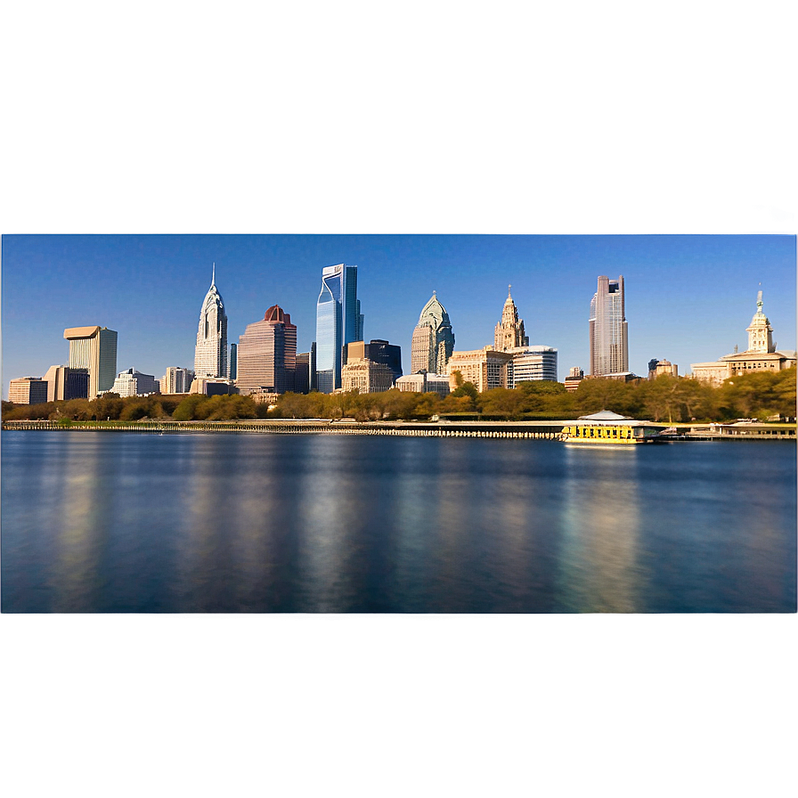 Philadelphia Skyline From River View Png 06252024 PNG