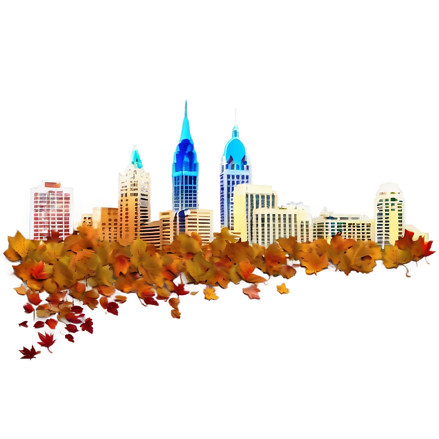 Philadelphia Skyline In Autumn Png Ydx PNG