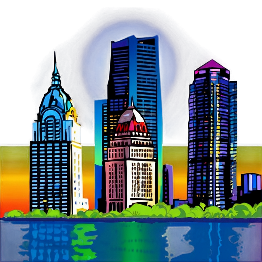 Philadelphia Skyline In Comic Style Png 53 PNG