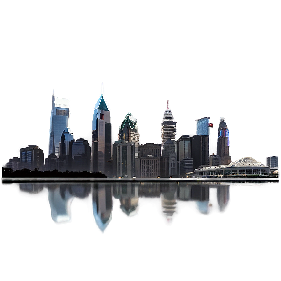 Philadelphia Skyline In Fog Png Qph PNG