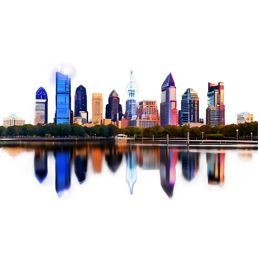 Philadelphia Skyline With Full Moon Png 63 PNG