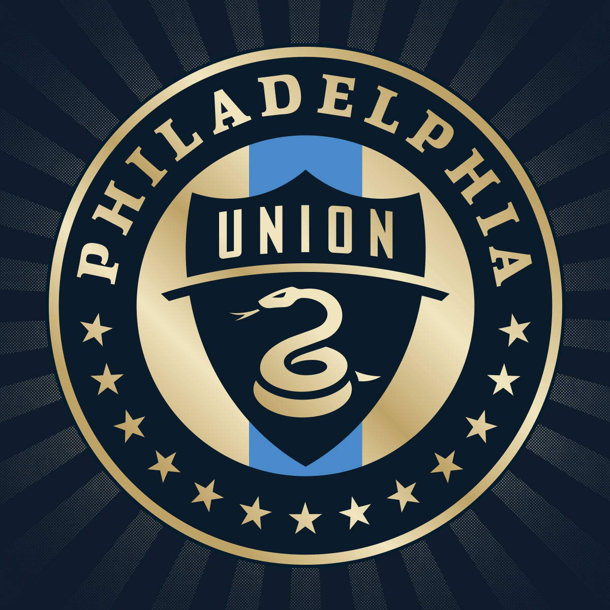 Philadelphia Union Slående Fodbold Logo Tapet Wallpaper