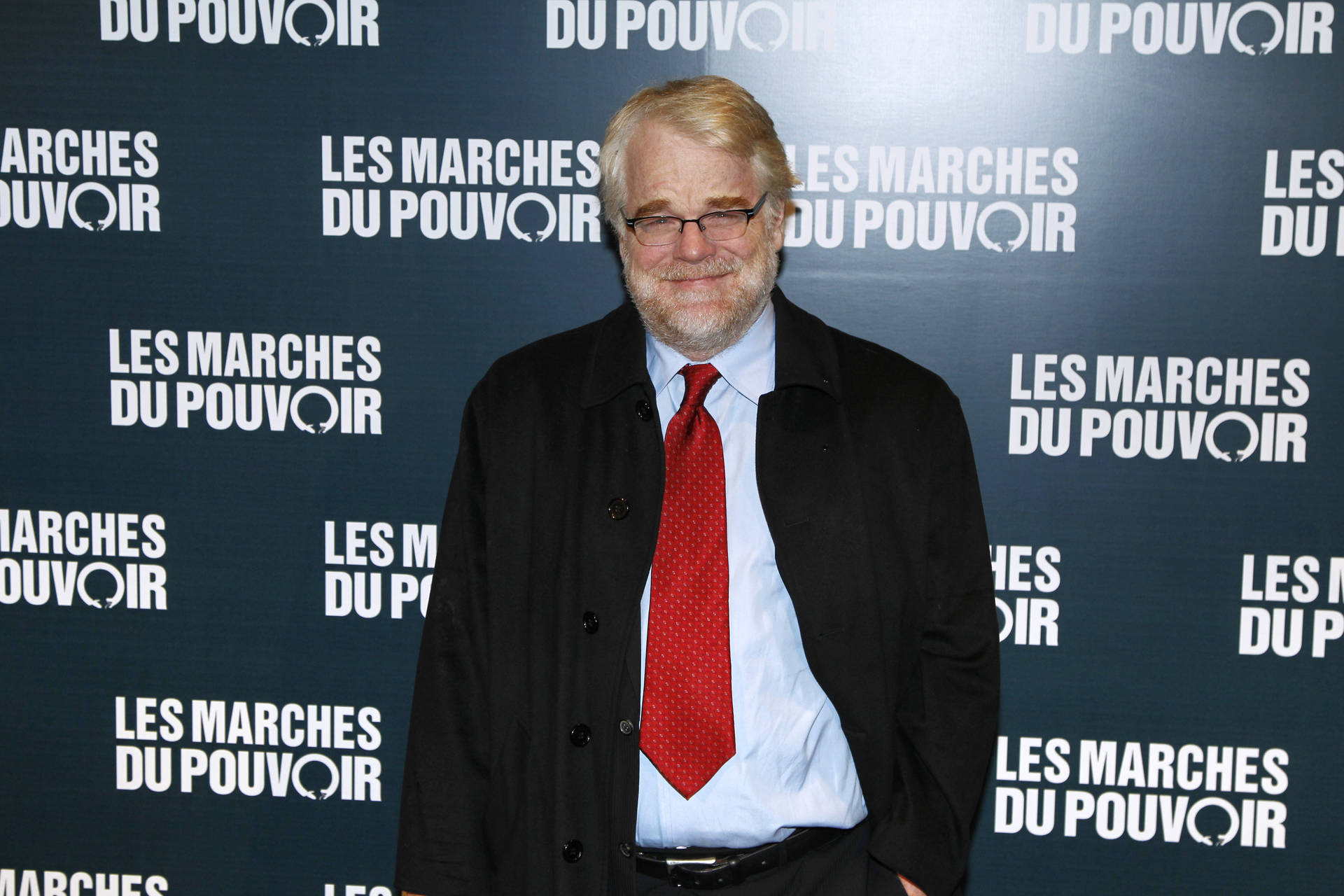 Philip Seymour Hoffman At Les Marches Du Pouvoir Premiere Wallpaper
