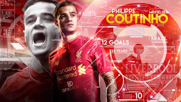 Philippe Coutinho In Action On The Football Field Wallpaper