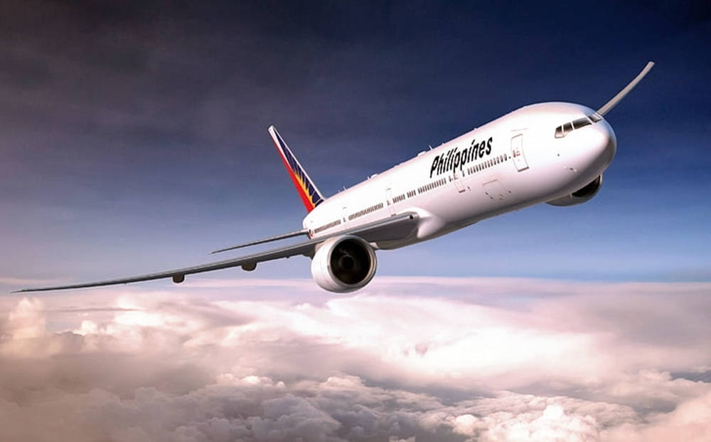 Philippinske flyselskaber glide over skyerne. Wallpaper