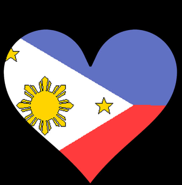 Philippine Flag Heart Shape PNG