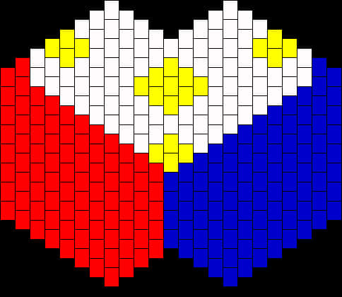Philippine Flag Pixel Art PNG