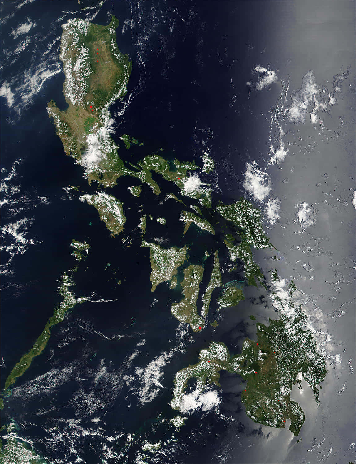 A Satellite Image Of The Philippines